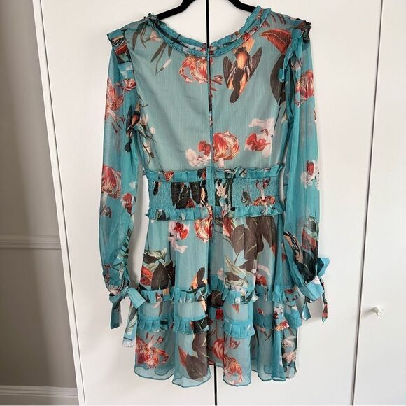 PatBo Carolina Floral Ruffle Mini A-line Dress - Picture 5 of 10